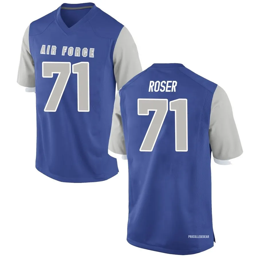 Marcus Roser Air Force Falcons Men's Royal Game Football College Jersey