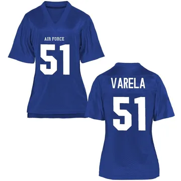 Rudy Varela Air Force Falcons Women's Royal Blue Game Football College Jersey