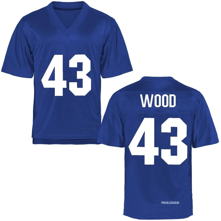 Travis Wood Air Force Falcons Youth Royal Blue Game Football College Jersey