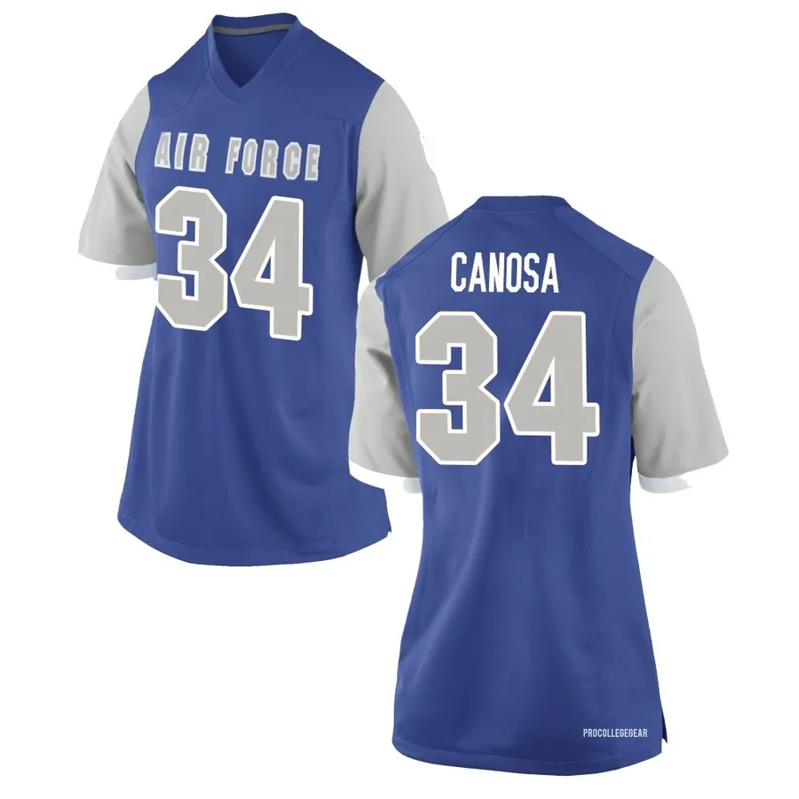 Vinnie Canosa Air Force Falcons Women's Royal Game Football College Jersey