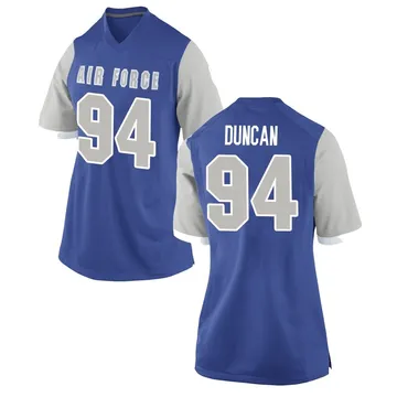 Will Duncan Air Force Falcons Women's Royal Game Football College Jersey